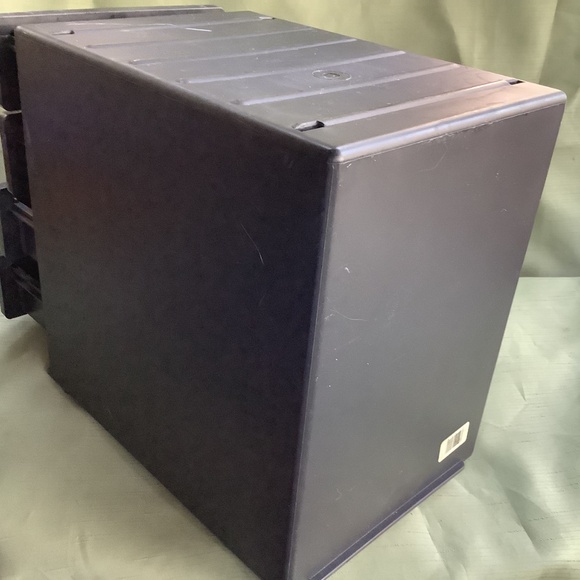 Four 9”x13” dark color plastic drawers desk home office storage organizer unit - Picture 5 of 6